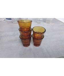 VERRES A LIQUEUR MARRON X5
