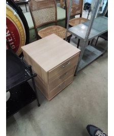 CAISSON BOIS CLAIR 3 TIROIRS 
