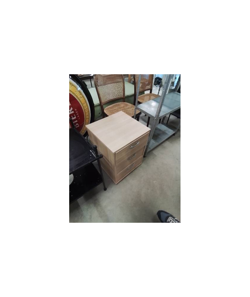 CAISSON BOIS CLAIR 3 TIROIRS 