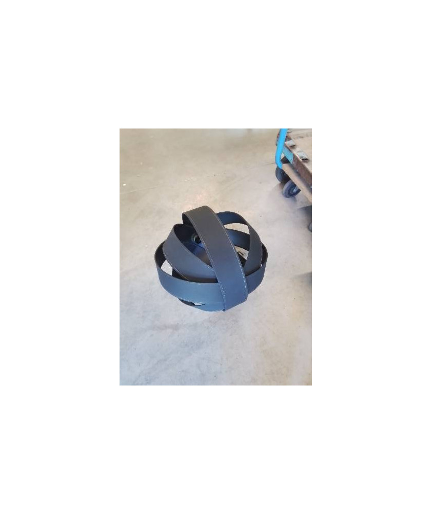 SUSPENSION BOULE TISSU NOIR 