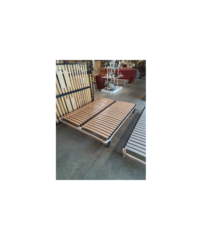 SOMMIER CADRE MÉTAL CRÈME A LATTES AVEC 4 PIEDS RÉSINE GRIS 140X190CM SOMMIER CADRE MÉTAL CRÈME A LATTES AVEC 4 PIEDS RÉSINE GRIS 140X190CM