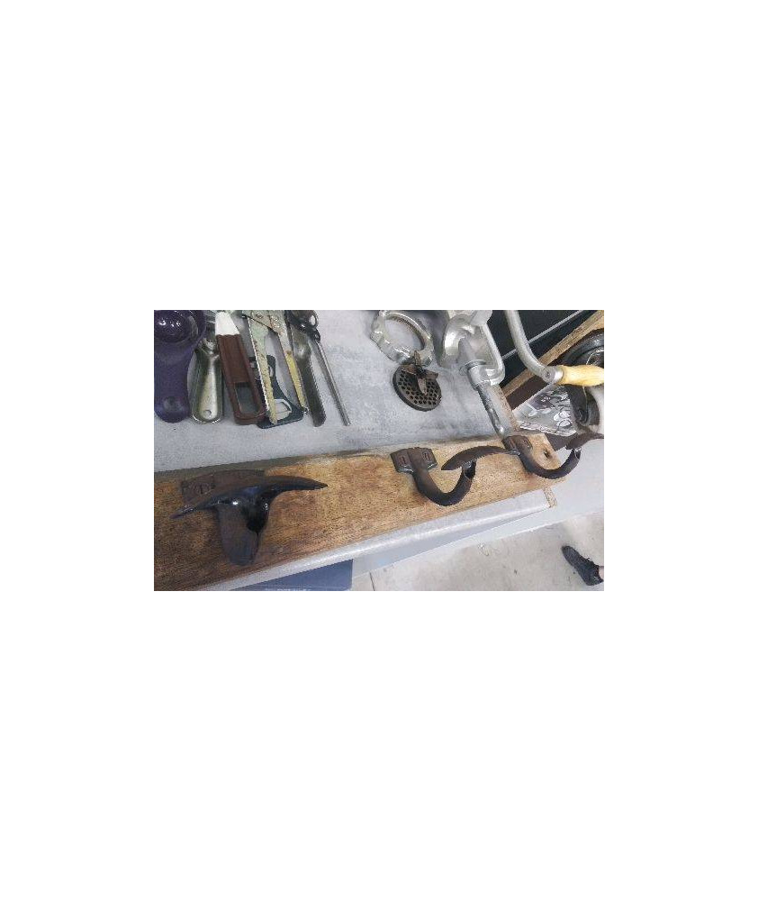 PATERE BOIS METAL ANCIENNE 