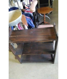 MEUBLE ETAGERE BOIS FONCE - EN L’ETAT