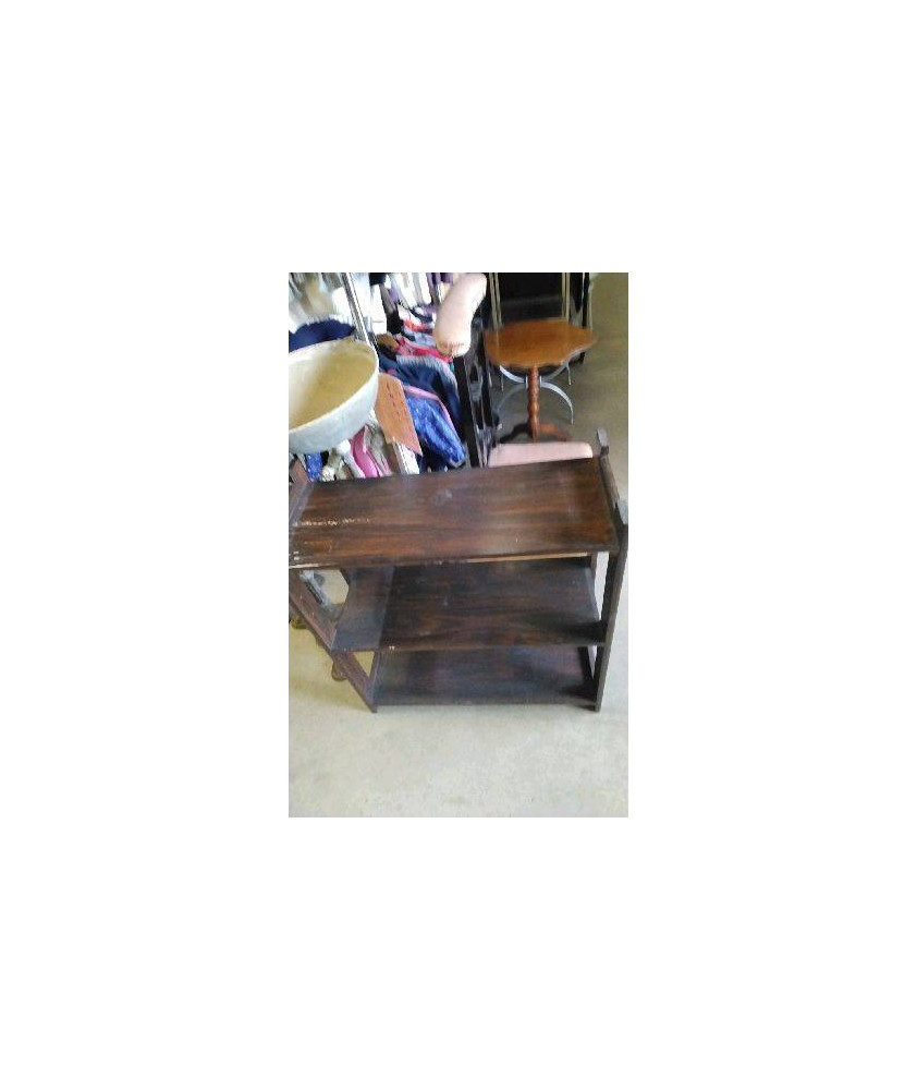 MEUBLE ETAGERE BOIS FONCE - EN L’ETAT