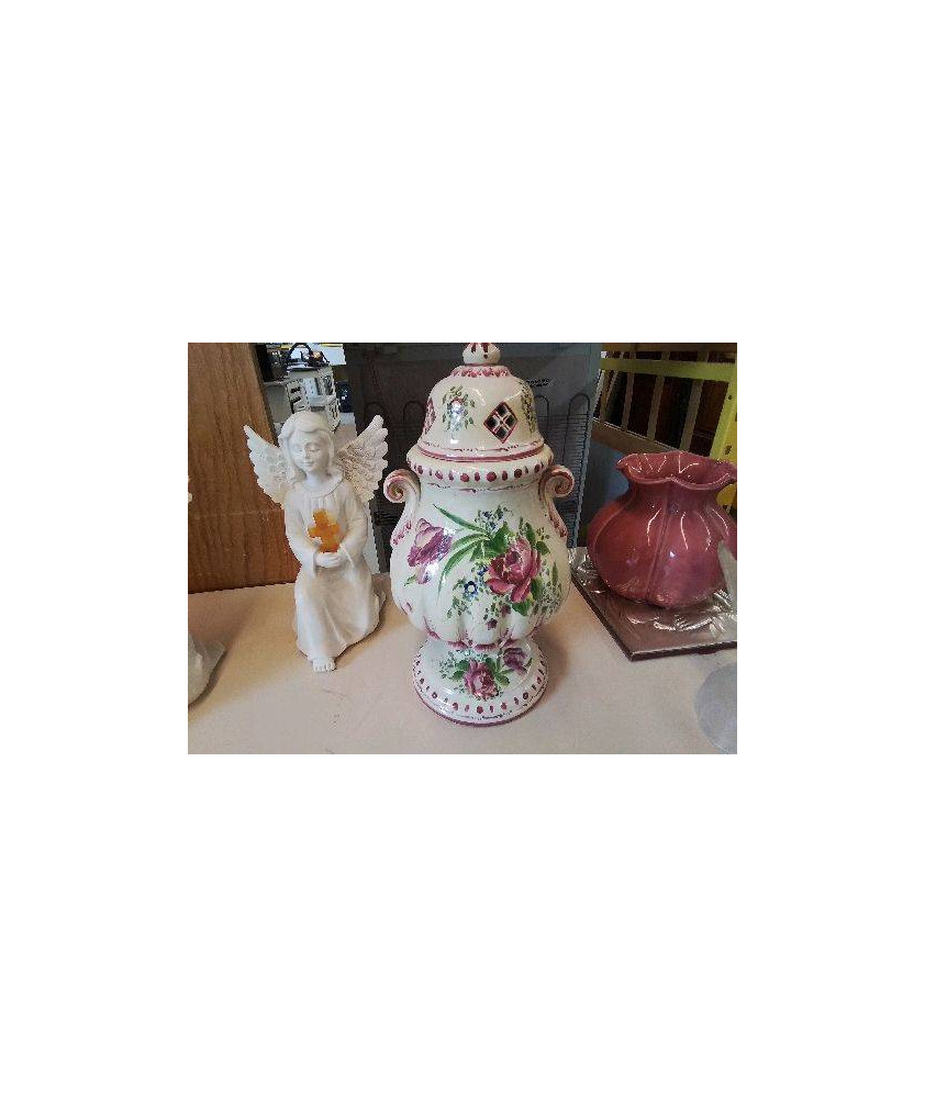 URNE DECORS PIVOINE 