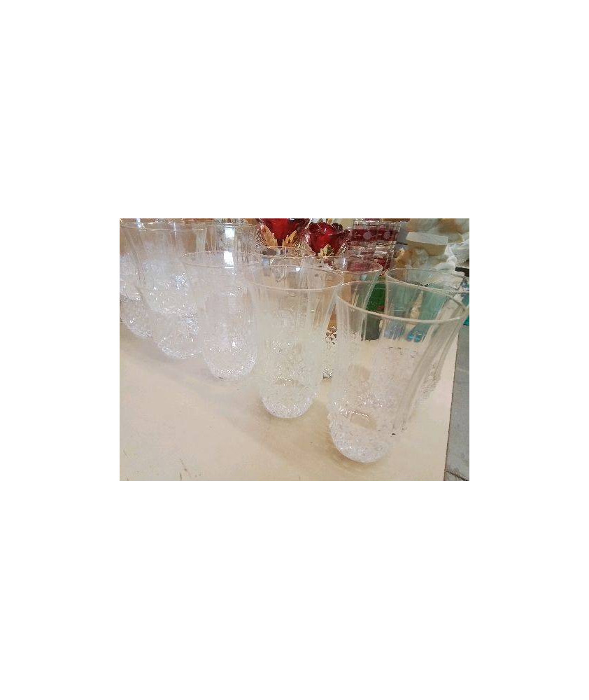 LOT DE 6 VERRES A JUS EN CRISTAL 