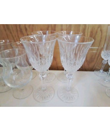 LOT DE 4 VERRES A EAU EN CRISTAL 