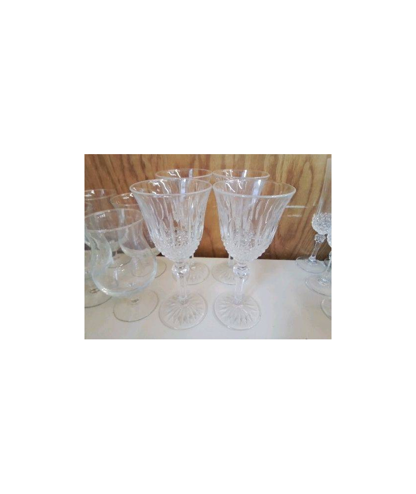 LOT DE 4 VERRES A EAU EN CRISTAL 