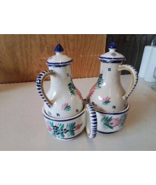 VINAIGRIER EN PORCELAINE AUVERGNATE 