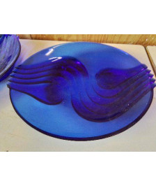 PLAT EN ARCOPAL BLEU 
