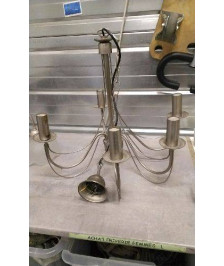 LUSTRE INOX 5 BRANCHES 