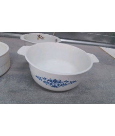 COCOTTE FLEURS BLEUES 