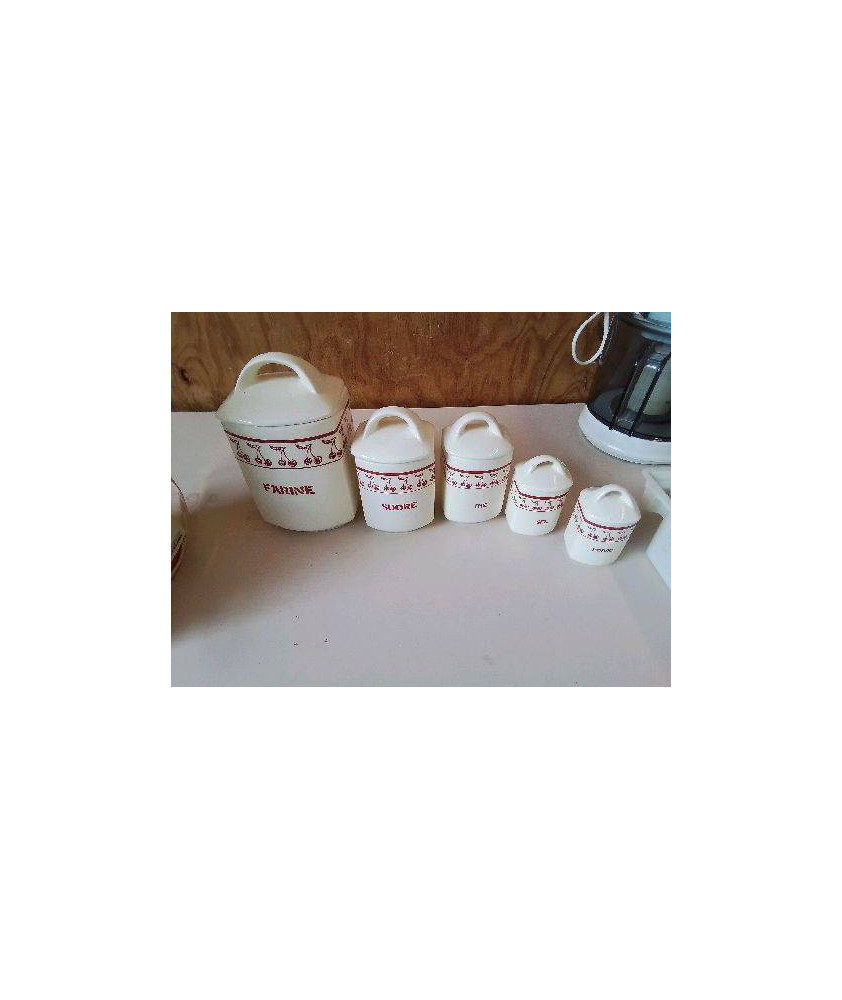 LOT DE 5 POT A CONDIMENT 