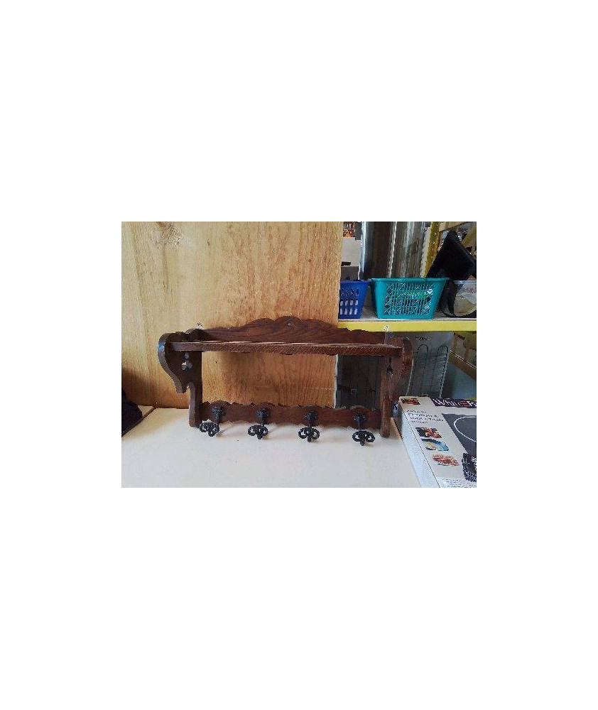 PORTE MANTEAU BOIS ET FER 