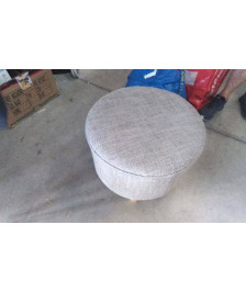 POUF ROND ECRU 