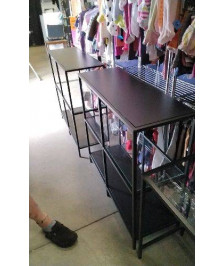 ETAGERE METAL VERRE - 100X93