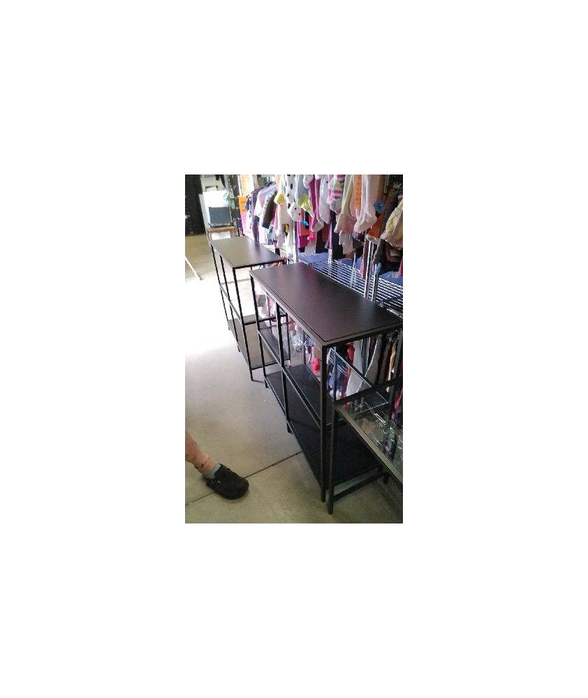 ETAGERE METAL VERRE - 100X93
