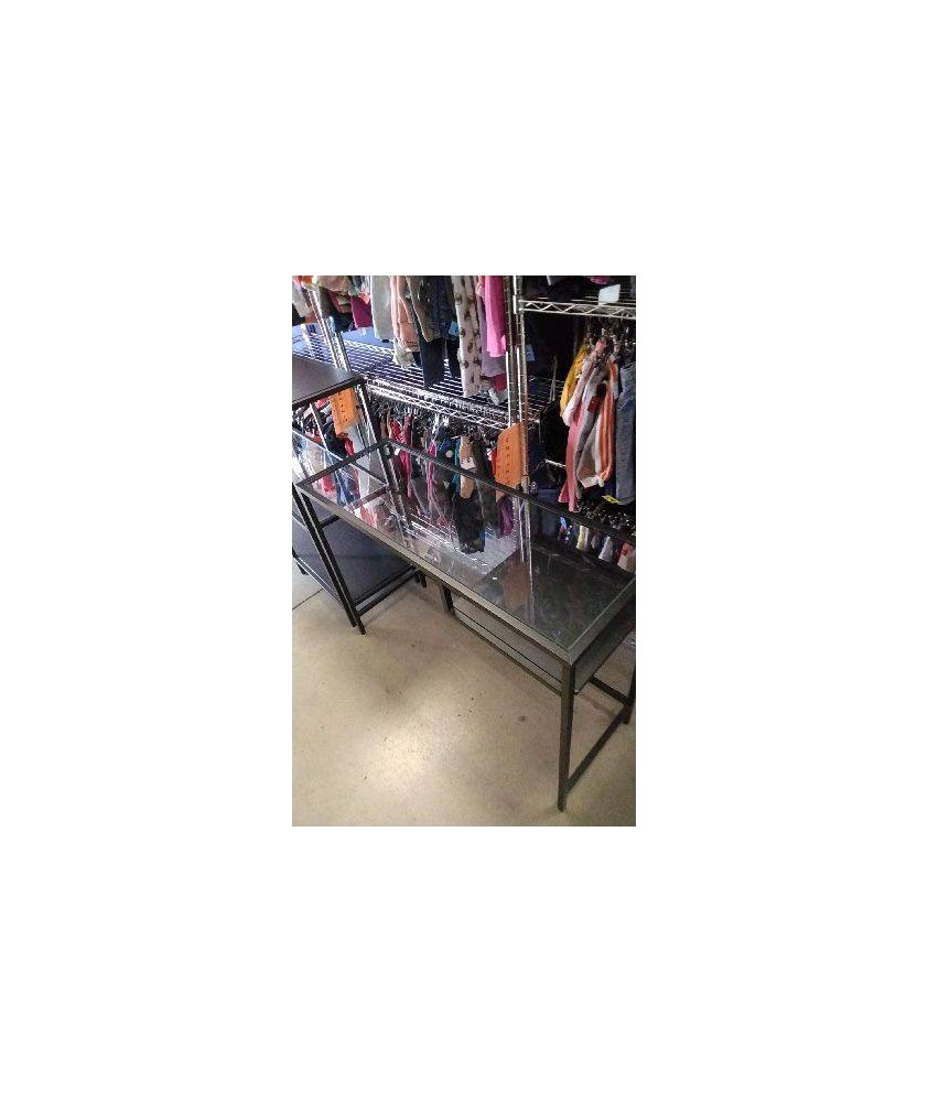BUREAU METAL VERRE - 100X74