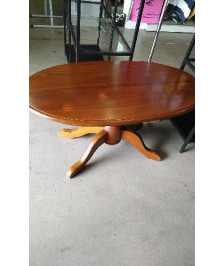 TABLE BASSE OVALE MERISIER (PLATEAU EN LETAT) 