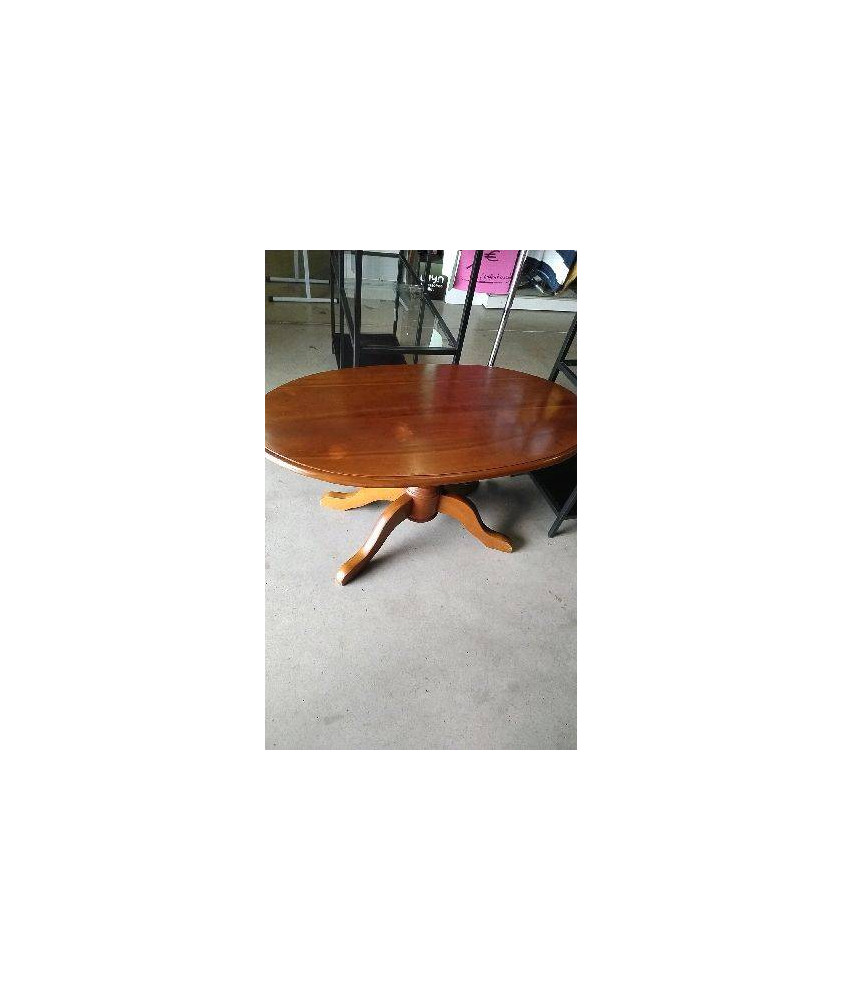 TABLE BASSE OVALE MERISIER (PLATEAU EN LETAT) 