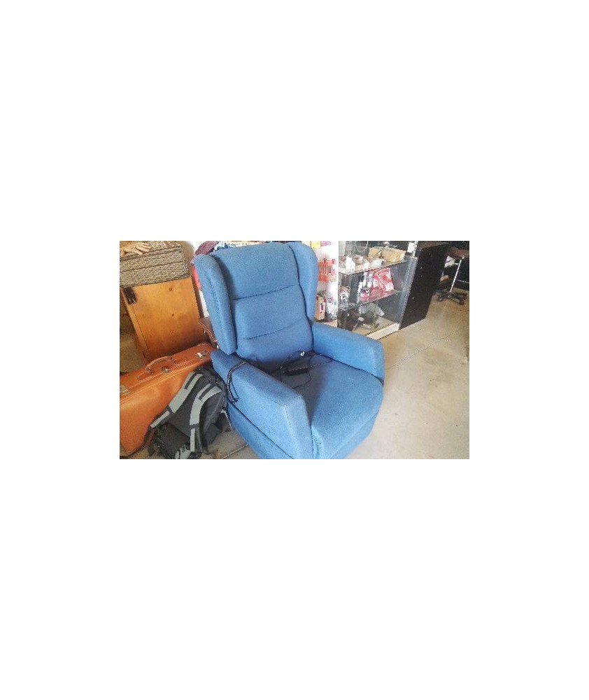 FAUTEUIL RELAX ÉLECTRIQUE RELEVABLE BLEU