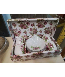 SERVICE A CAFE MOTIFS PIVOINES 