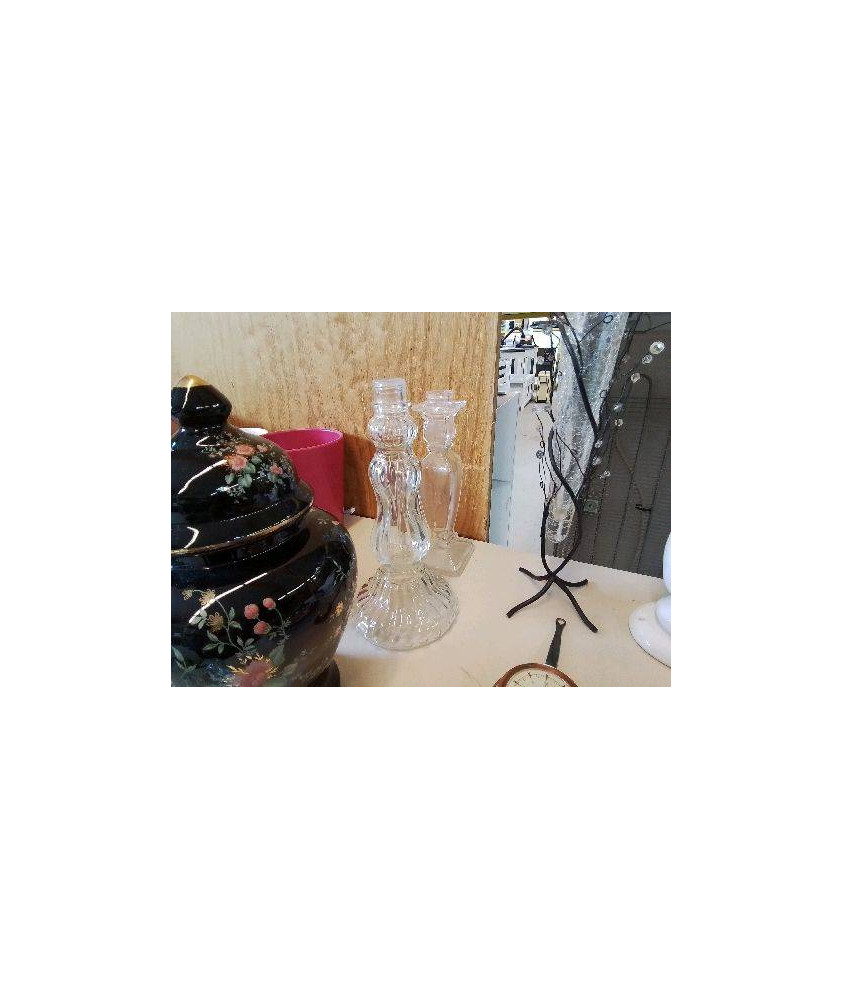 BOUGEOIR EN VERRE 