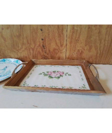 PLATEAU MOTIF FLORAL 