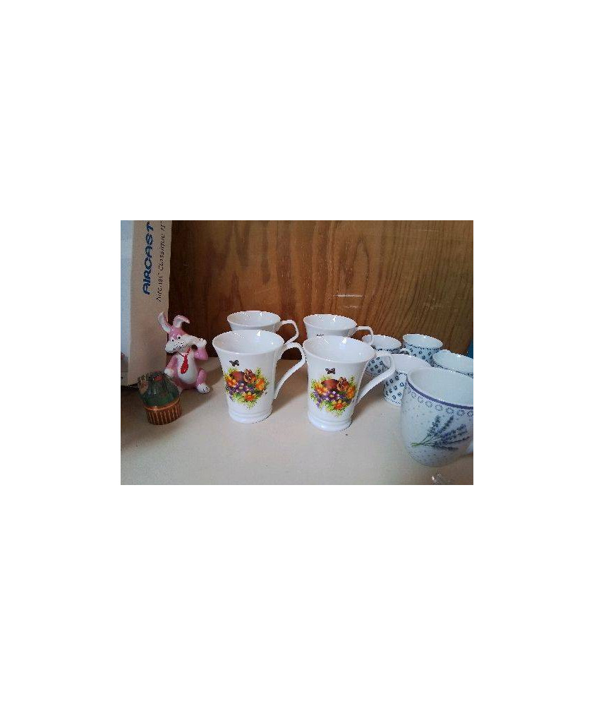 LOT DE 4 TASSE LAPIN POUSSIN 