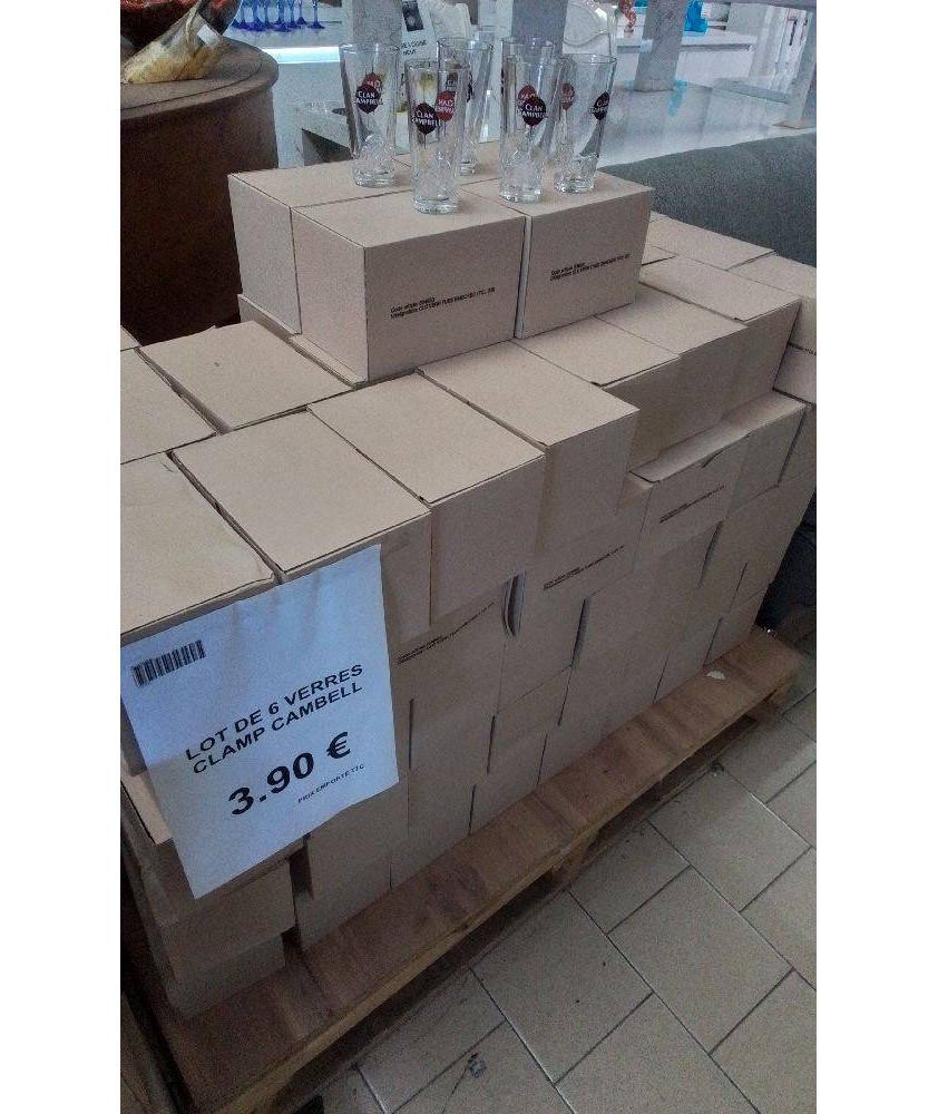 LOT DE 6 VERRES  CLAMP CAMBELL