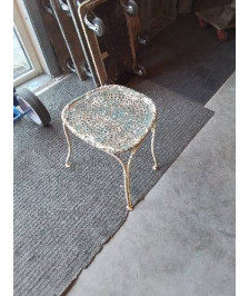 TABOURET DE JARDIN FER FORGÉ DÉBUT XXE