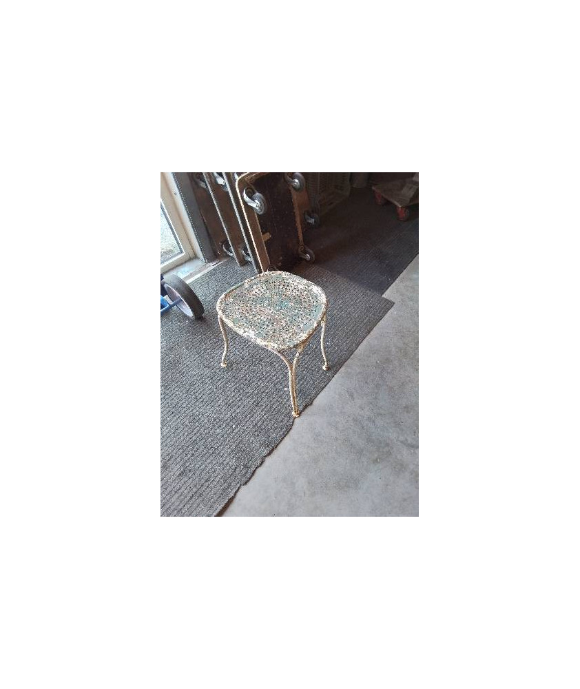 TABOURET DE JARDIN FER FORGÉ DÉBUT XXE