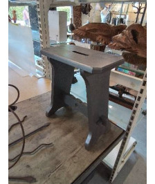 PORTE PLANTE A ENTRETOISE BOIS PEINT GRIS