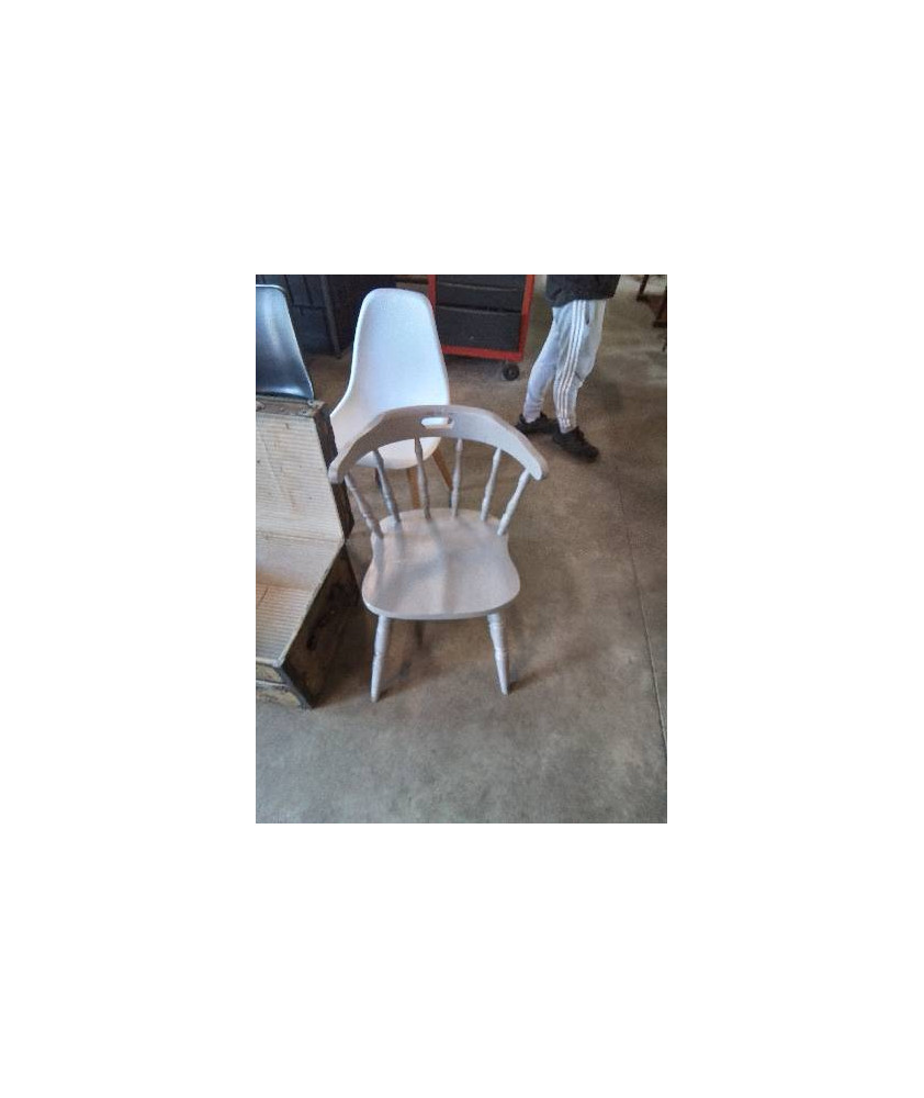 CHAISE SALOON PEINT GRIS 