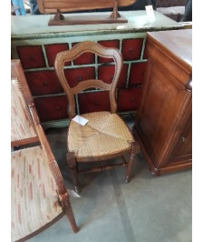 CHAISE BOIS PAILLÉ STYLE NAPOLÉON III 