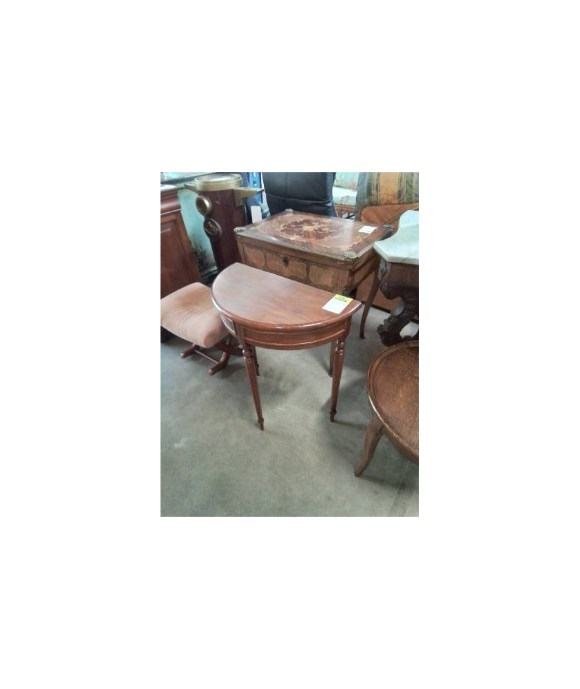 CONSOLE DEMI LUNE BOIS CLAIR STYLE LOUIS PHILIPPE 