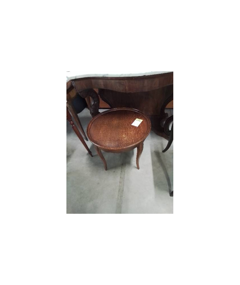 TABLE BASSE RONDE PIEDS GALBES STYLE RÉGENCE 