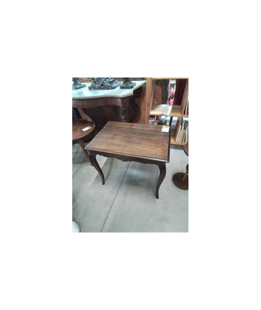 TABLE BASSE RECTANGULAIRE BOIS GRAVE PIEDS GALBES STYLE RÉGENCE 