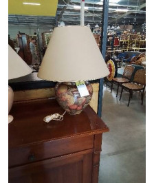 LAMPE CÉRAMIQUE AUX FRUITS  AJ ECRU