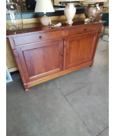 BUFFET BOIS CLAIR MOULURÉ 2 TIROIRS 2 PORTES STYLE DIRECTOIRE 