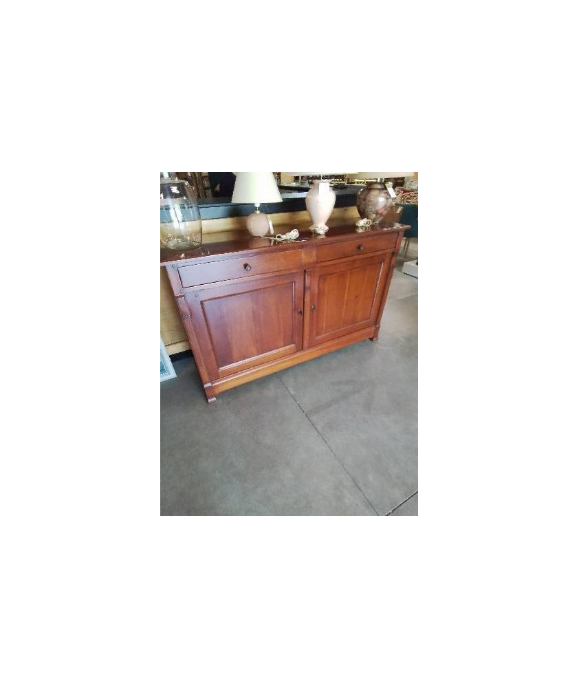 BUFFET BOIS CLAIR MOULURÉ 2 TIROIRS 2 PORTES STYLE DIRECTOIRE 