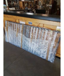 SOMMIER CADRE MÉTAL GRIS A LATTES 90X200CM
