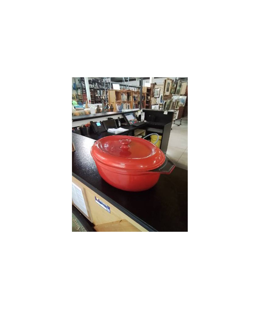 COCOTTE OVALE FONTE ÉMAILLÉE ROUGE