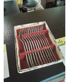 12 FOURCHETTES A ESCARGOT INOX