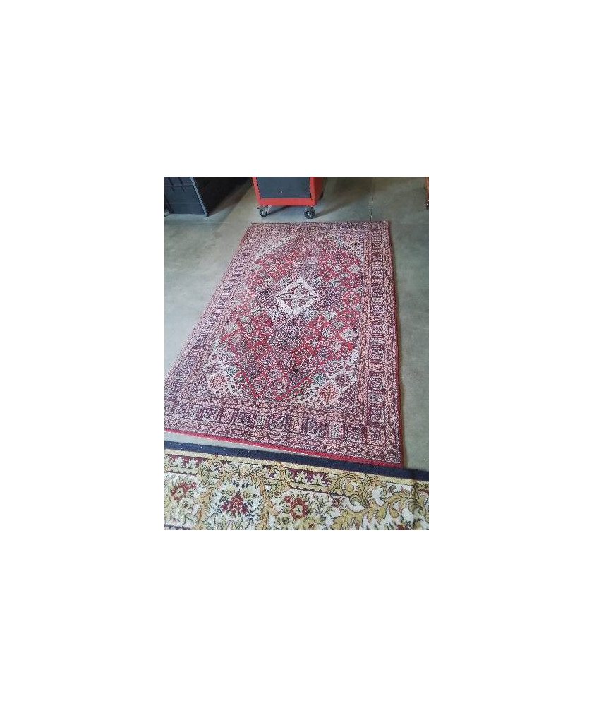 TAPIS LAINE ROUGE BLEU ECRU 235X150CM