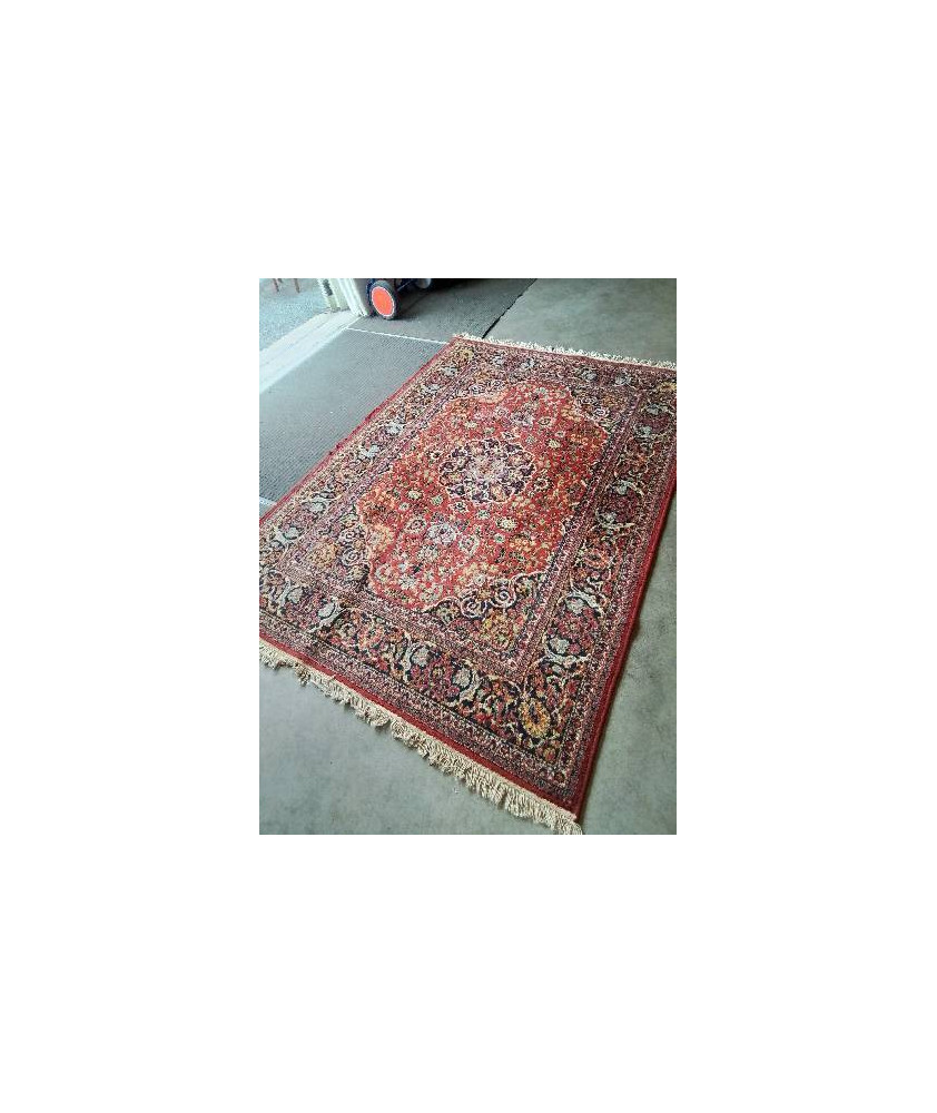 TAPIS LAINE FAIT MAIN ROUGE BLEU JAUNE 240X173CM