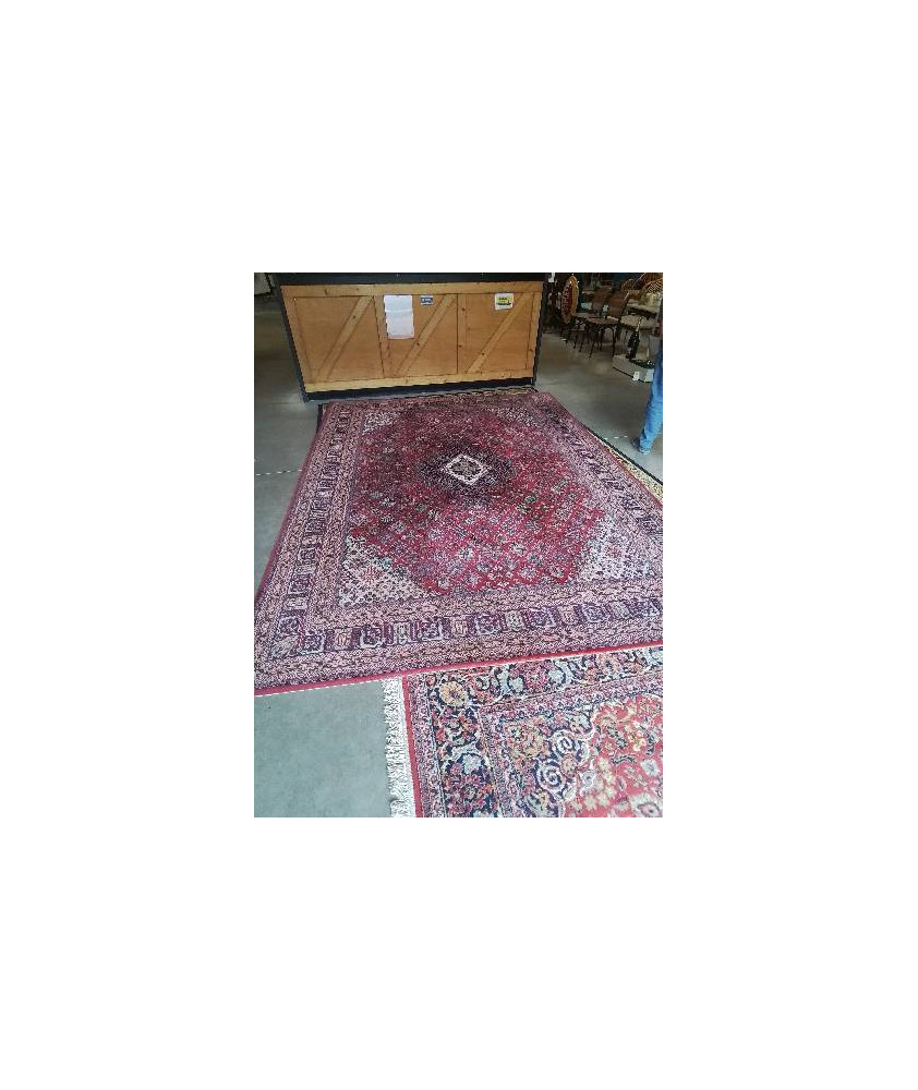 TAPIS LAINE ROUGE BLEU ECRU 350X250CM