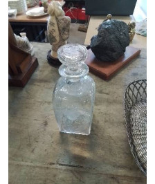 CARAFE VERRE GRAVÉ AUX PAMPRES