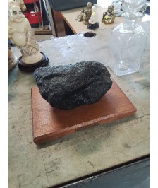 CHARBON DE LIEVIN FOSSILISÉ SOCLE BOIS