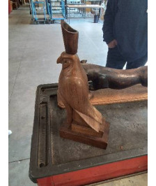 SCULPTURE BOIS FAUCON   JEAN PAILLETTE
